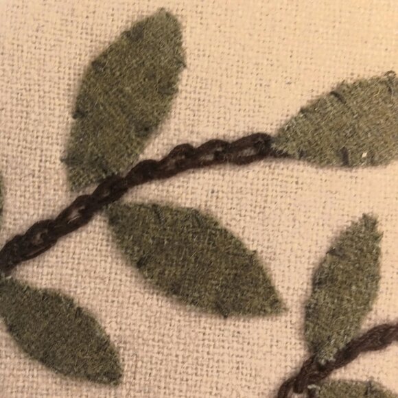 Colonial Primiitive Blackbirds Crows And Tree Needlework Applique Picture Art - Picture 10 of 10